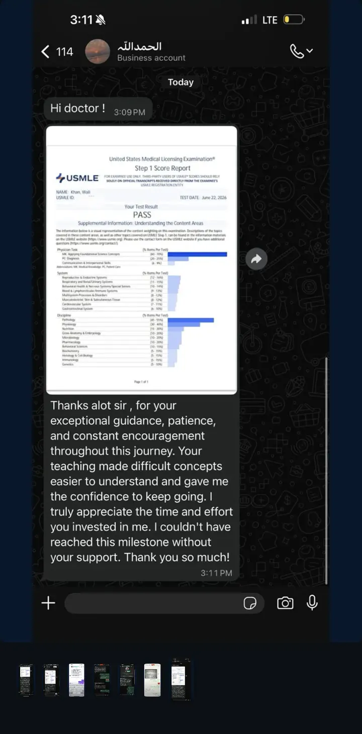 Score report 2 from a student who passed