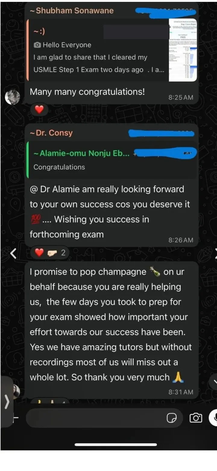 Score report 5 from a student who passed