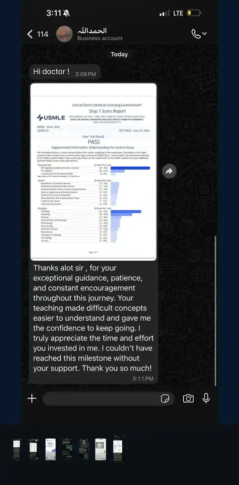 Score report 7 from a student who passed